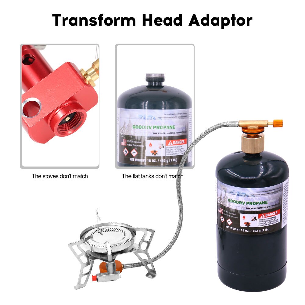 Air Tank Transfer Head Adapter Mampo Air Tank Propaan Air Tank Roterende Unie Outdoor Brander Kachel Platte Tanks Transfer