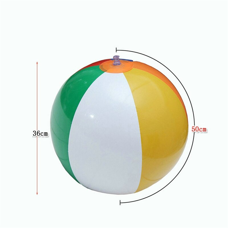 Outdoor Activitie Inflatable Beach Ball PVC Water Balloons Rainbow-Color Balls Summer Beach Swimming Toys for Adults /Kids: 36cm in diameter