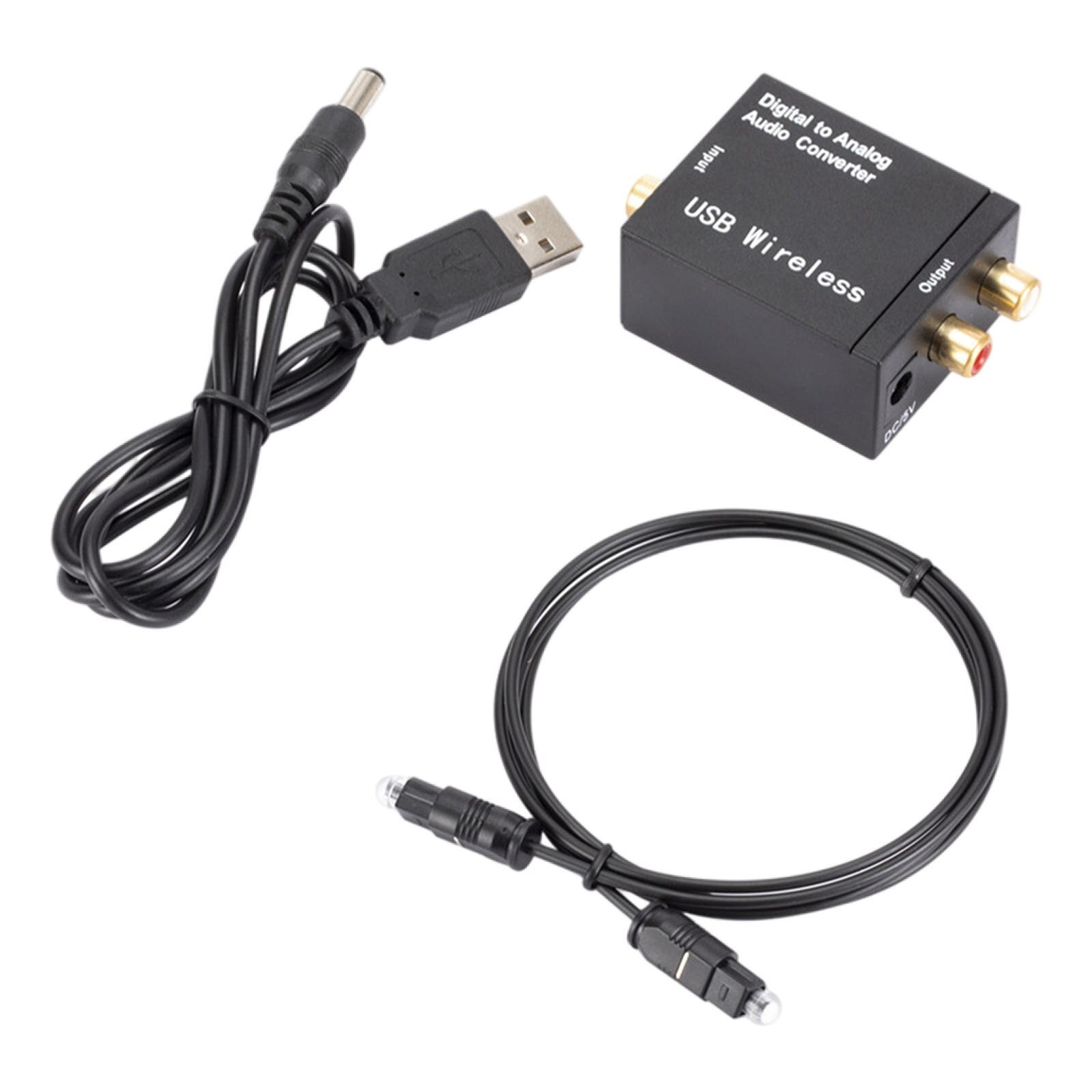 Digital to Analog Audio Converter Optical Toslink to Analog for with Coaxial Cable