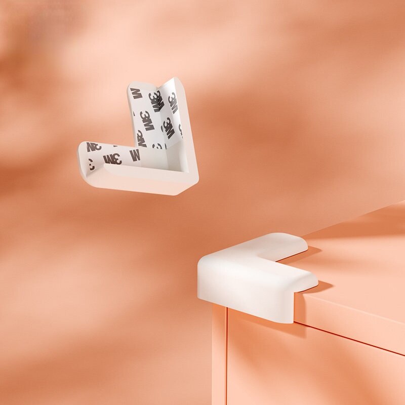 1Pc L T Shaped Babies Coffee Table Corner Protection Cover Children Desk Cupboard Corner Anti-collision Silicone Guards Pad: 1pc L-beige