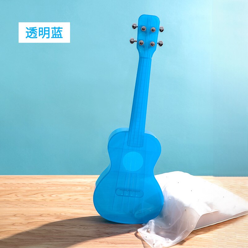 23inch Ukulele Carbon Fiber Acrylic Musical Instrument: blue