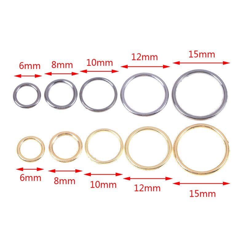 100 stuks/partij zilveren/gouden bh-ringen schuifjes lingeriehaken versteller ondergoed accessoires