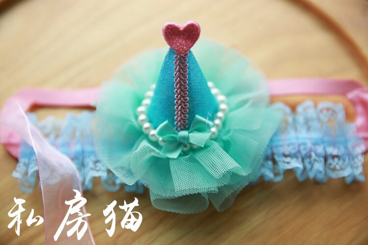 Hermoso sombrero para gato, accesorios para el pelo de mascotas, tocado para gato, sombrero de cumpleaños para mascota, corona de cumpleaños para gato: Azul