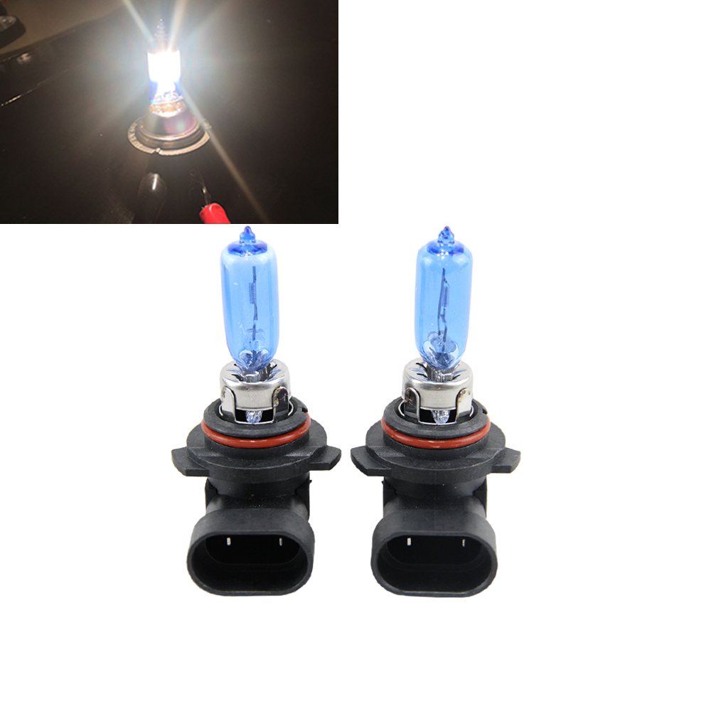 2x 9012 12V 55W Halogen Headlight Bulb with Quartz Glass High Wattage 6500K White 9012 LL HIR2 HIR PX22d Bulbs Lamp