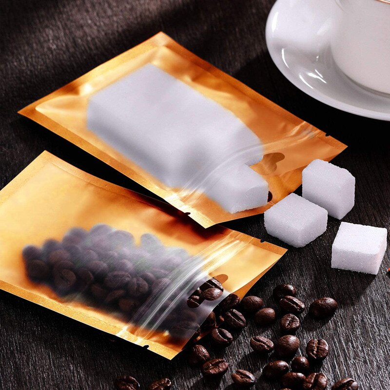 50Pcs Aluminum Foil Mylar Packaging Bag Self Sealing Zipper Bags Metallic Foil Bags Food Storage Electronic Data Cable Pack Bag