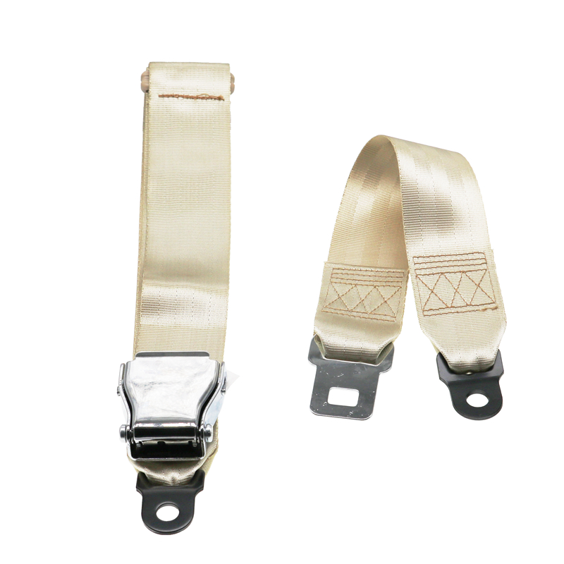 MotoLovee cinturón de seguridad de avión clásico superior hebilla de 2 puntos cinturón de seguridad del coche accesorios de coche para el accesorio del cinturón de seguridad del coche: Beige