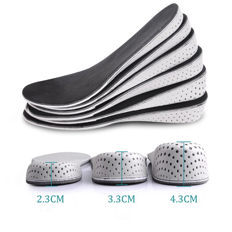 Invisible Height Increase Insoles Unisex Insole Height Lift Adjustable Cut Shoe Heel Insert Taller Support Absorbant Foot Pad