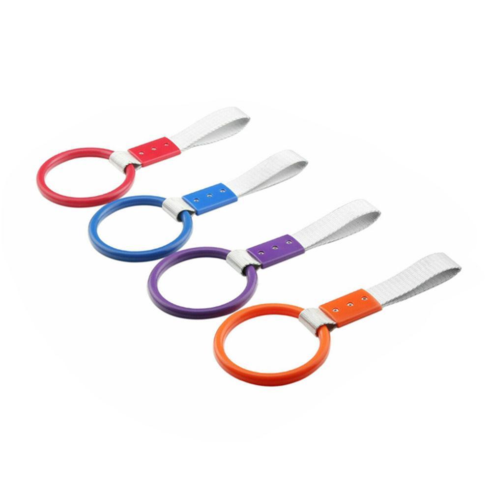 Round Car Interior Pull Ring Car Rear Bumper Warning Loop JDM TSURIKAWA RING Subway Train Bus Handle Strap Charm Drift
