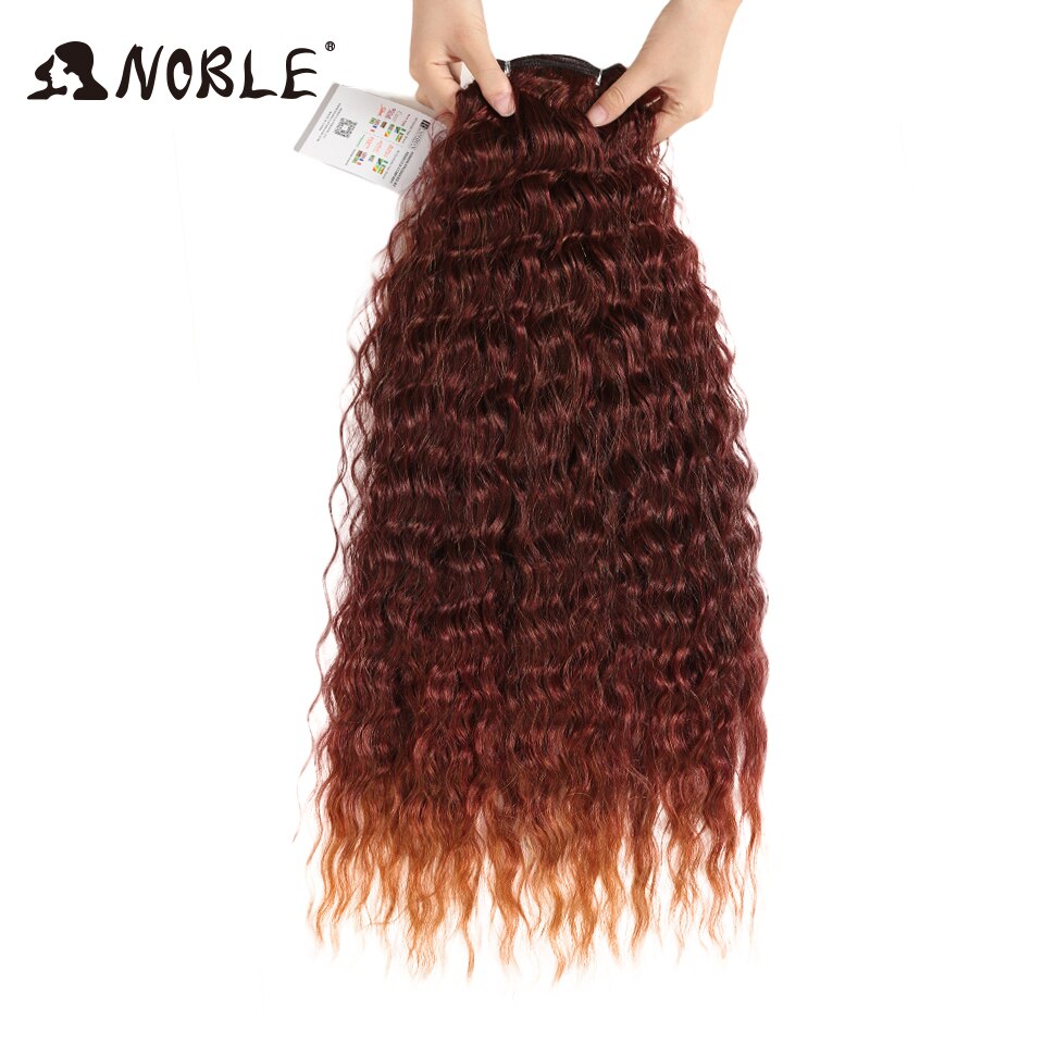 Noble Deep Wave Synthetic Hair Weave Bundles 28-32 Inches 120g Bundles Hair Extension Wavy Hair Bundles