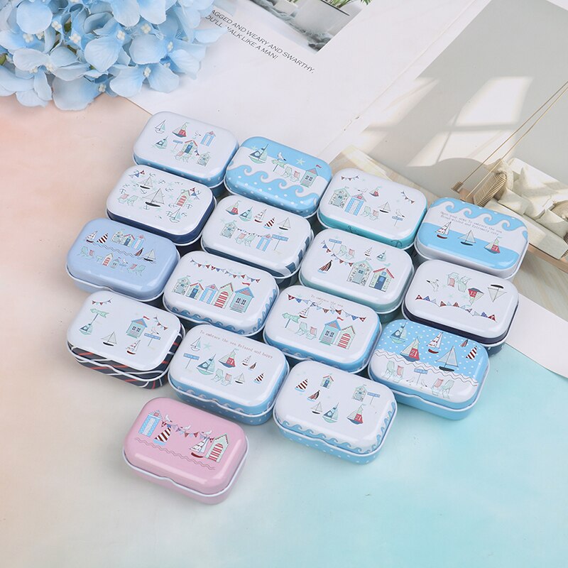 Mini sød medicin 7 dages ugentlig opbevaring pille etui organisator sundhedspleje pille boks farverig mini tin boks tablet boks
