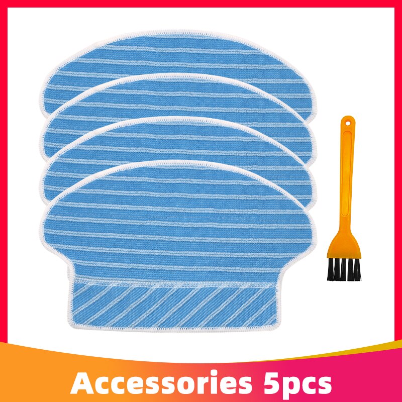 Brush + Filter + Mop Cloth for Proscenic 780T 790T Robotic Vacuum Cleaner Replacement Parts Kits Main Side Brush Hepa Filter: Set 9
