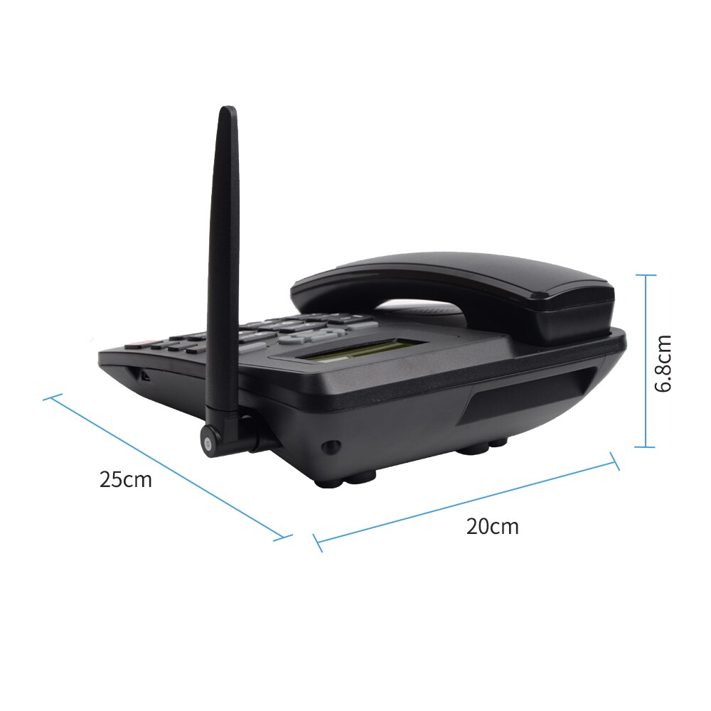 Teléfono inalámbrico de escritorio, soporte GSM 850/900/1800/1900MHZ, Tarjeta SIM Dual, 2G, teléfono inalámbrico fijo con antena de Radio y alarma