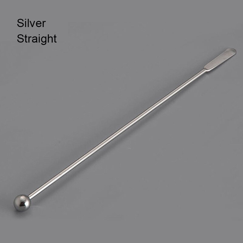 Stainless Steel Beverage Stir Spiral/Straight Cocktail Juice Coffee Bar Bartender Tool: 1