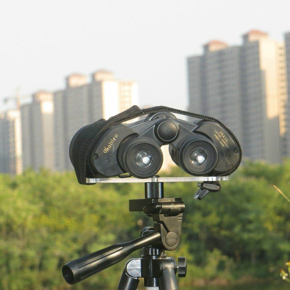 Universal Binoculars Tripod Adapter Bundled Binoculars Acrylic Mount1/4"-20 Screw