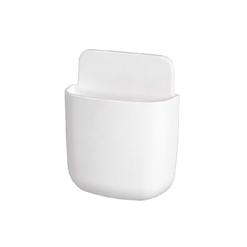 Opbergdoos afstandsbediening airconditioner opbergdoos mobiele telefoon stekker houder standaard container 1 stuk wandgemonteerde organizer: Wit groot
