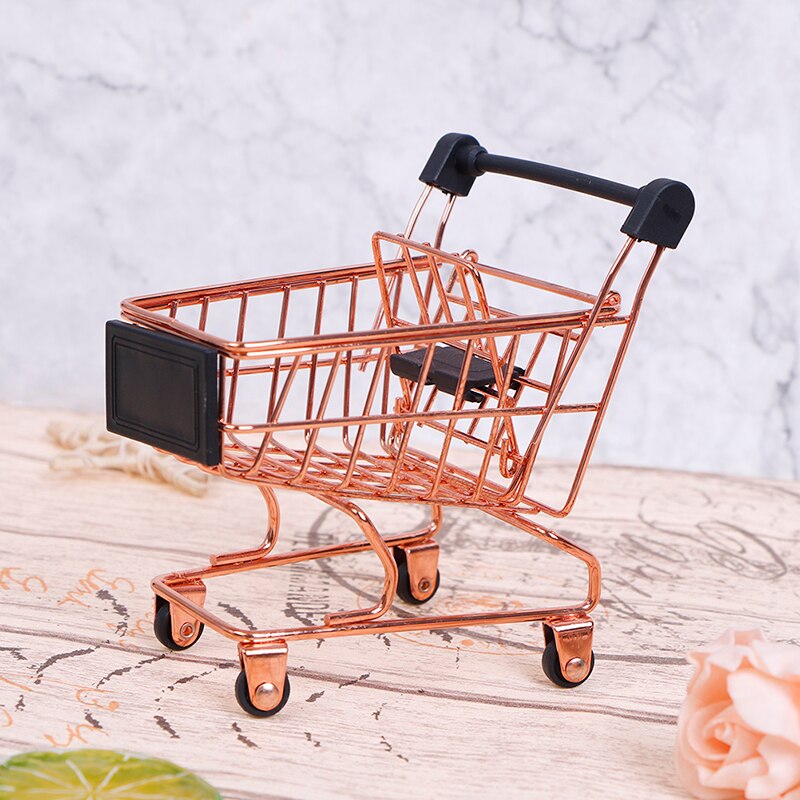 Mini caddie de Shopping, pour le bureau et la maison, pour ranger des articles divers, ornements, modèle de jouet pour enfants,: RG