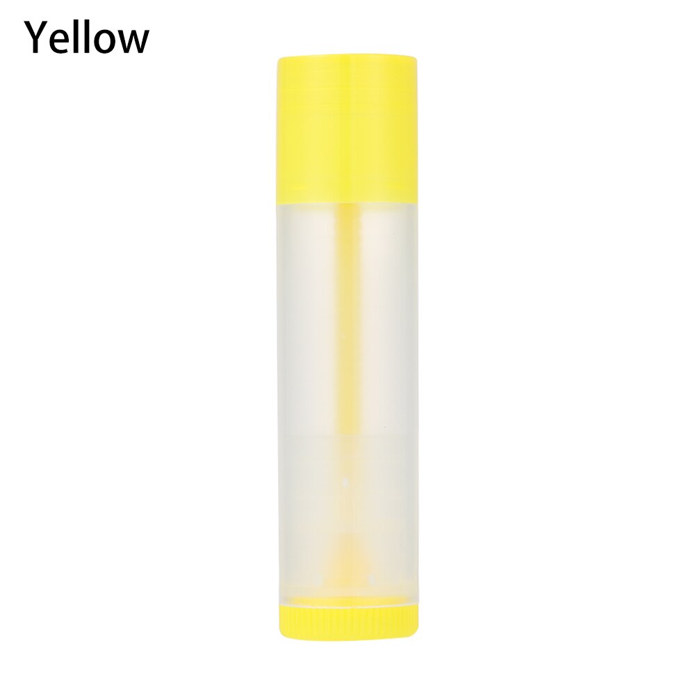 10 st läppbalsam tuber tomma plast läppbalsam tub läppstift tub chapstick behållare läppstift behållare för hantverk diy: Gul