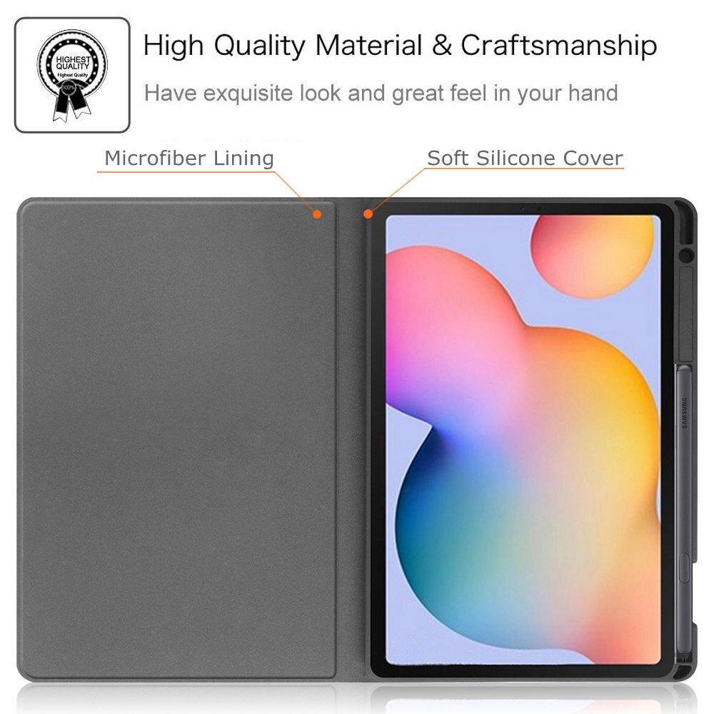 IBuyiWin Prämie Clever PU Ledertasche für Samsung Galaxis Tab S6 Lite 10,4 SM-P610/P615 10.4 "Tablette Funda abdeckung + S Stift Halfter