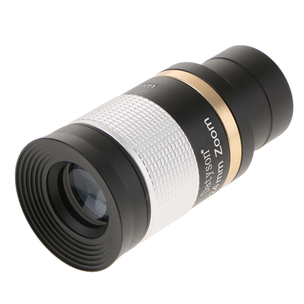 8-24mm okular 1.25 tums multibelagda optiska lins teleskoptillbehör för astronomi, aluminium alooy - svart+silver