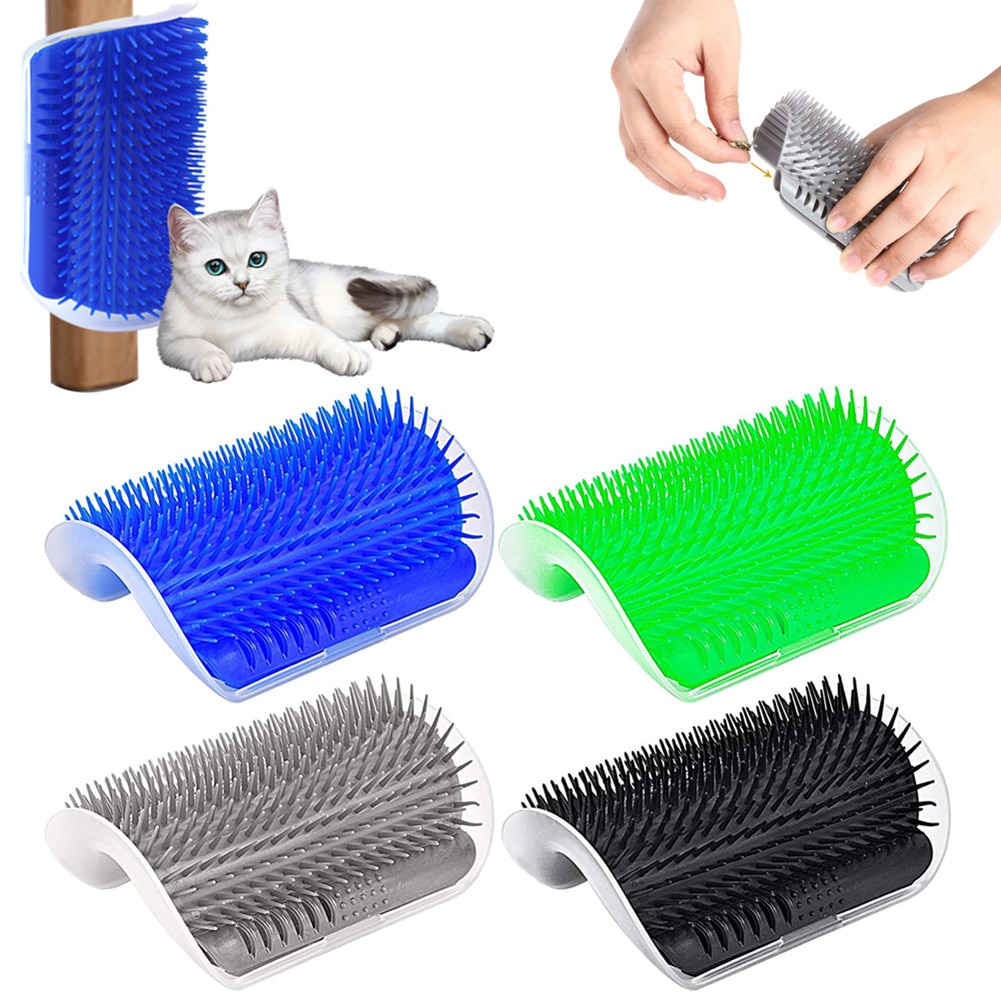 Kat Zelf Groomer Kam Borstel Pet Wrijven Gezicht Kietelen Massage Apparaat Met Catnip Ontharing Kam Voor Kat Hond Pet grooming Supplies