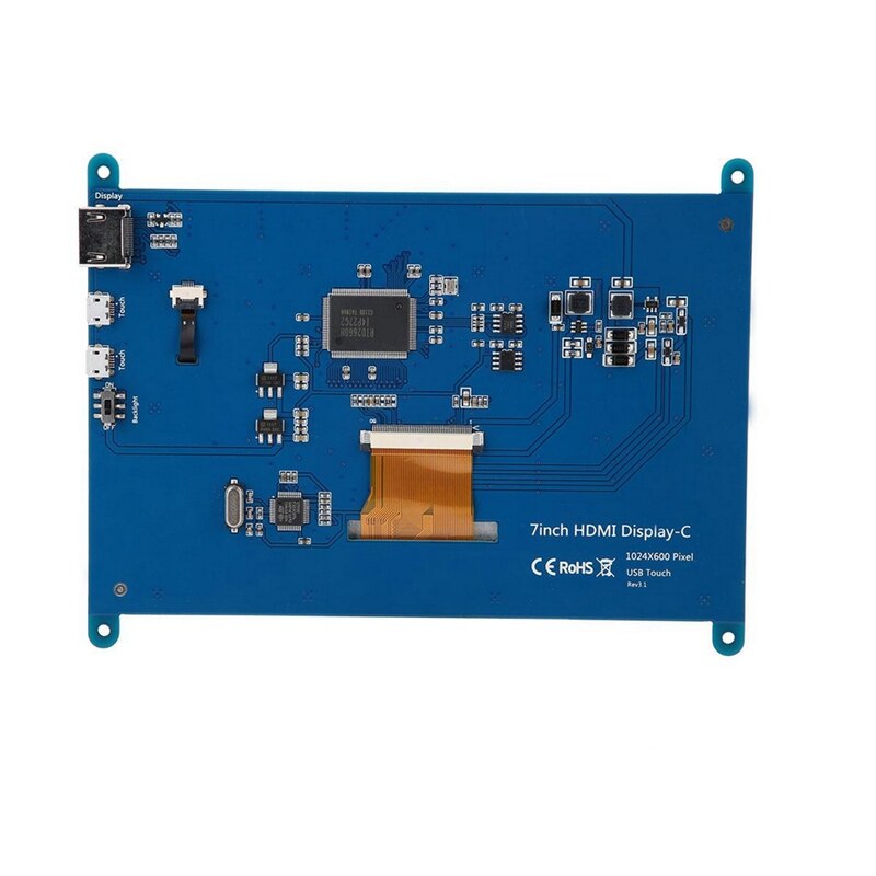 Monitor de tela lcd com visão completa, x, hd, hdmi, raspberry pi
