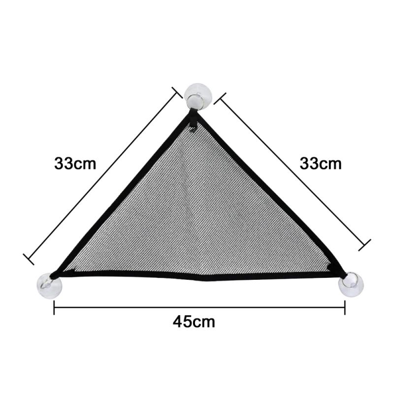 Reptile Hammock Recliner With Suction Cup For Lizard Gecko To Climb Triangle Net