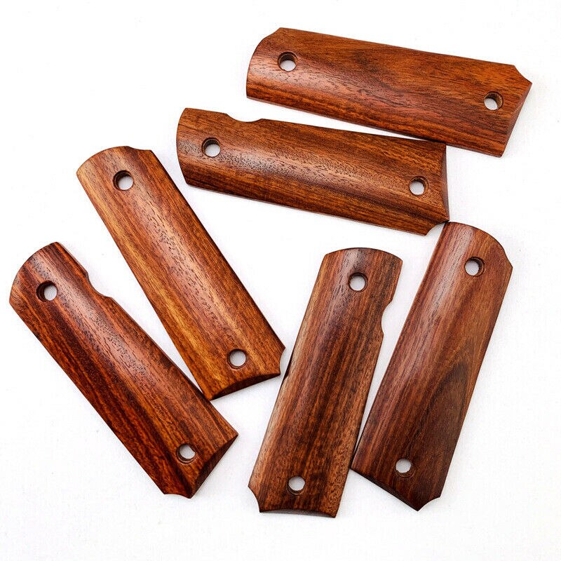 1 Paar Bloed Sandelhout Cocobolo Gepolijst Hout Antislip Custom Grips Handvat Weegschalen Voor 1911 Grips Accessoires