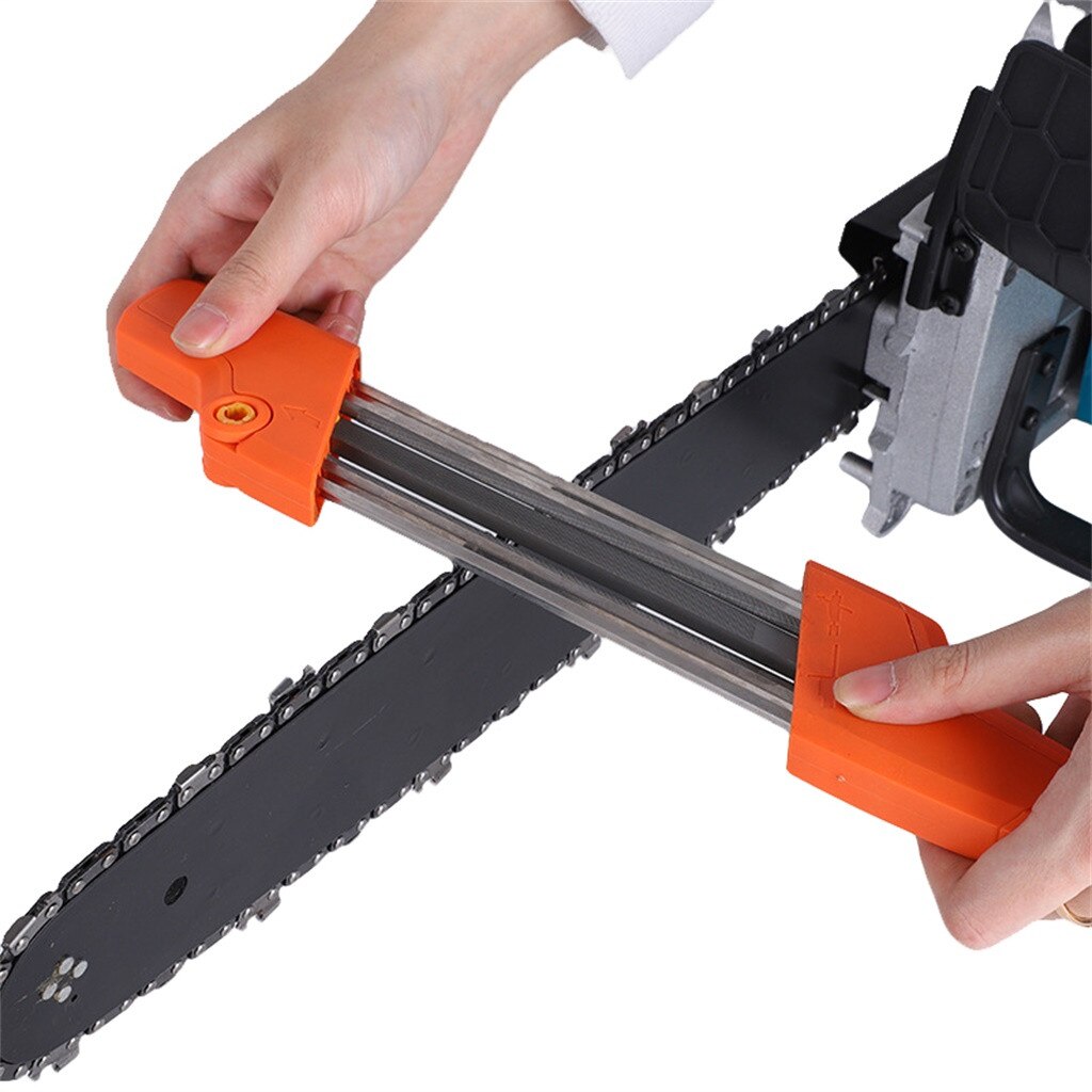 2 In 1 Easy File Chainsaw Chain Sharpener 3/8 P 4.0mm Saw Teeth Set Fast Sharpening With 2pcs 5/32 Inch Files Chain Sharpener