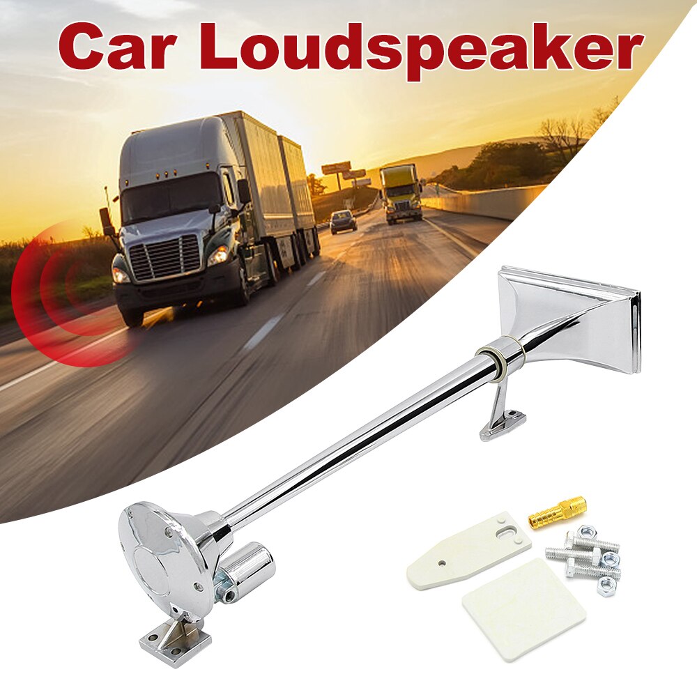 Klaxon d'air de camion Semi carré de trompette simple superbe 12V/24V avec le tuyau de commande électrique de Valve pièces de rechange de voiture de 640MM
