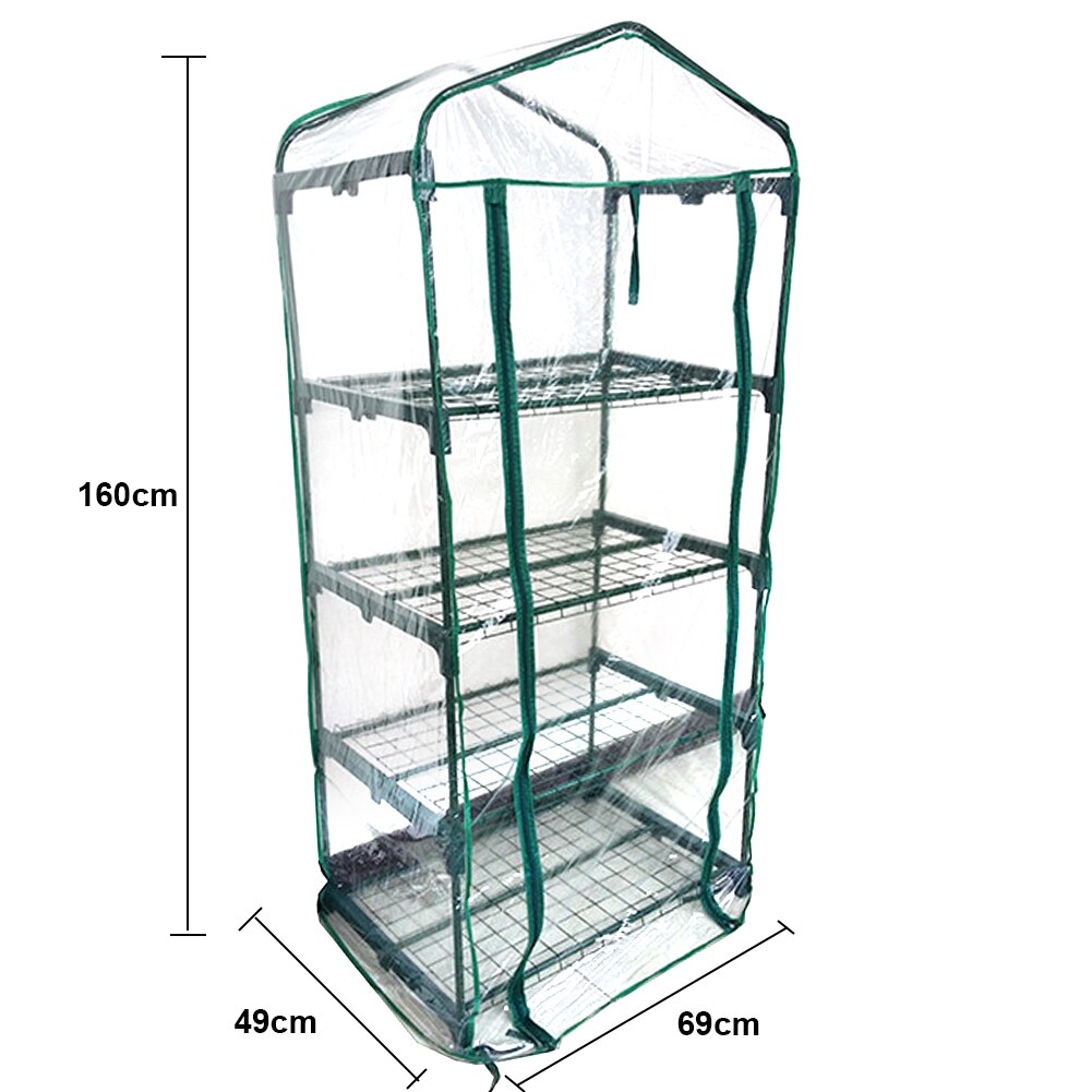 2/3/4/5 Tiers Home Plant Portable PVC Greenhouse Garden Cover Plants Flowers Mini Garden Cover Without Iron Frame