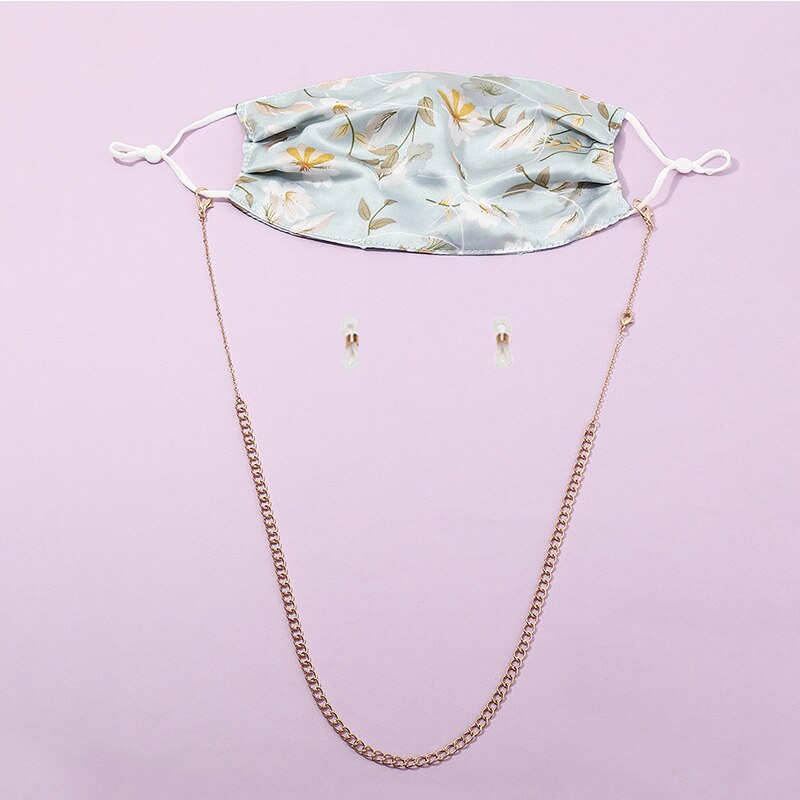 Handy & Convenient Safety Mask Rest Ear Holder Rope Beads Butterfly Rose Flower Neck Strap Mask Lanyard DIY Accessories 1PC: 5-only chains