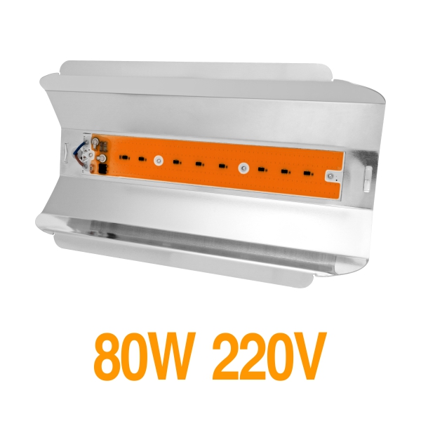 Led fuld spektrum vækstlampe 380-780nm 30w 50w 80w 100w 220v udendørs phyto lys vækst projektør til plante drivhus såning: Dwdgl 80w