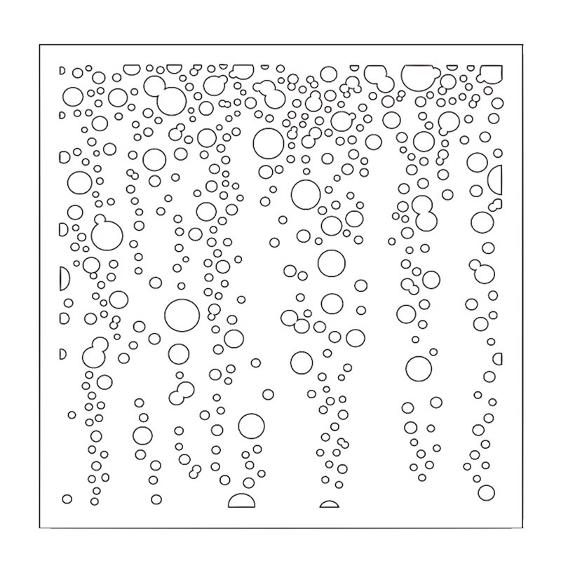 Bubbly Bubble Stencil for DIY Scrapbooking Album DIY Paper Card Craft Fun Plastic Templates Decoation 6x6 inch