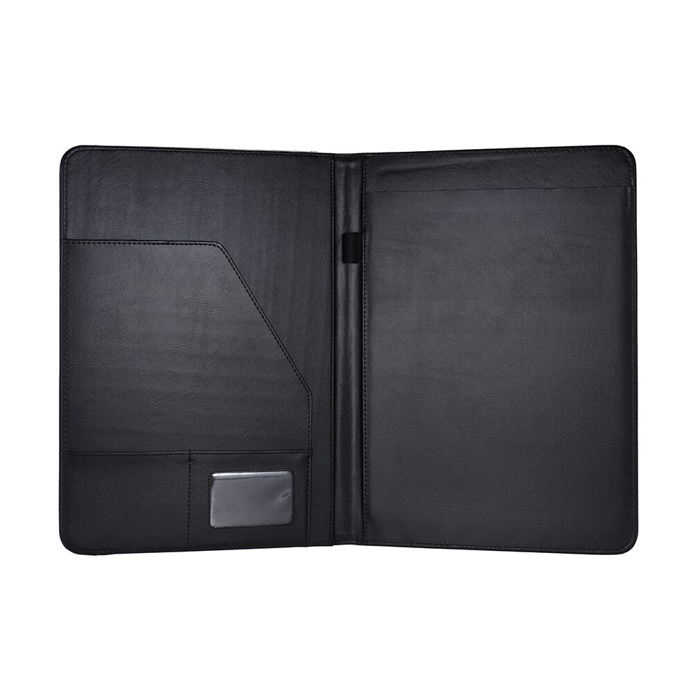 A4 PU Folder Bag Portfolio Padfolio Folder Document Case Leather Multifunctional Business Organizer with Business Card Holder