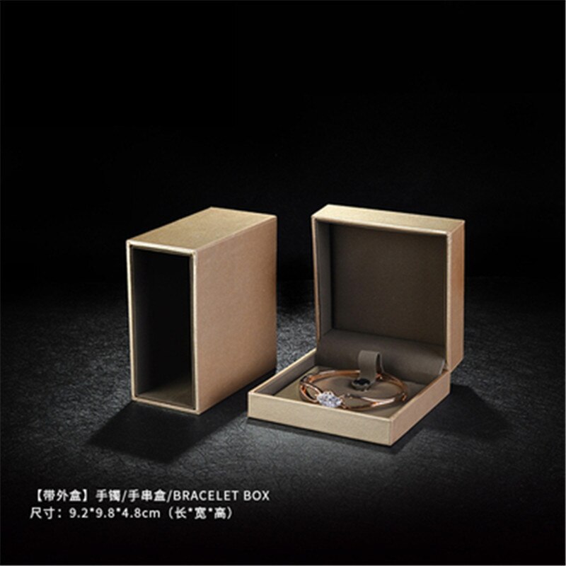 drawer-style jewelry packaging & dispaly cases ring Pendant box velvet lining specialty paper box for women: bracelet box M