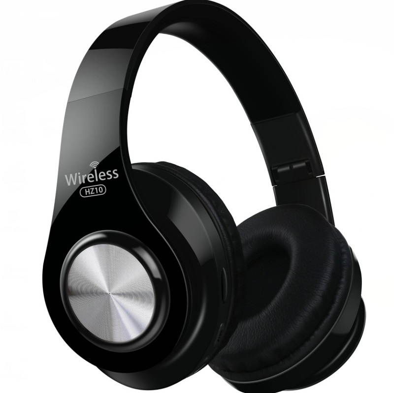 Wireless Headphones Bluetooth Headset Foldable Stereo Headphone Gaming Earphones Support TF Card With Mic For PC All phone Mp3: Black