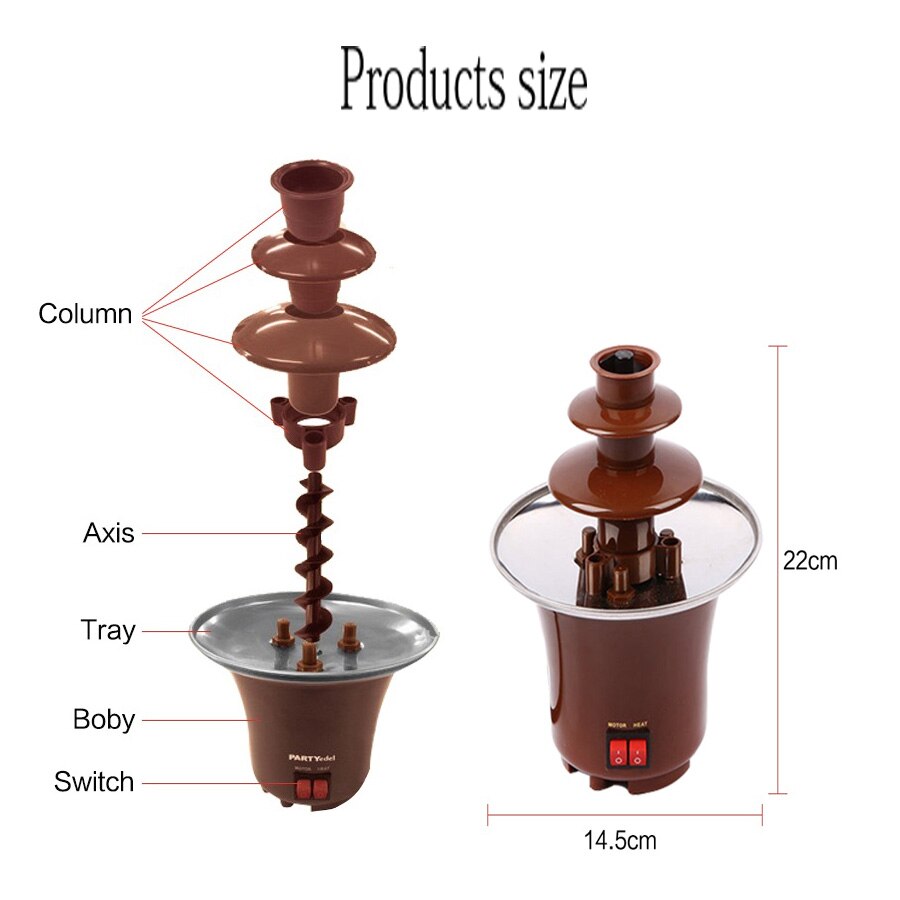 Mini Chocolate Fountain Chocolate Melt With Heating Fondue Machine factory price