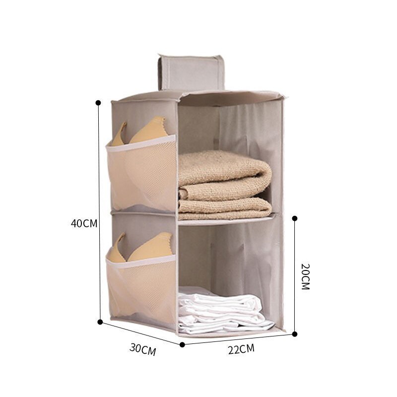Armario de múltiples capas plegable, estante de almacenamiento de artículos, colgador interior de ropa, organizador de armarios, estante de almacenamiento: Gris / 4 layer
