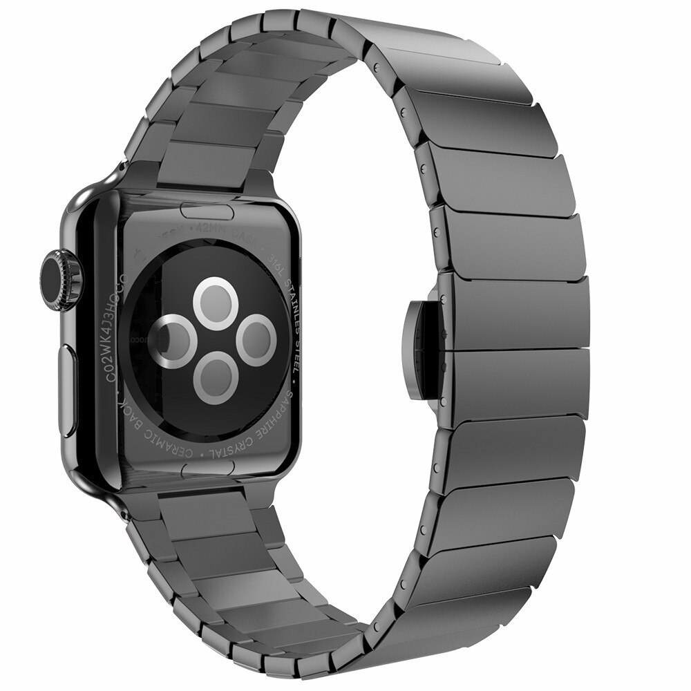 Bracelet bleu en acier inoxydable pour montre Apple série 6 SE 5 4 3 40mm 44mm pour iwatch 6 5 remplacement de Bracelet de montre: Black / 38mm or 40mm