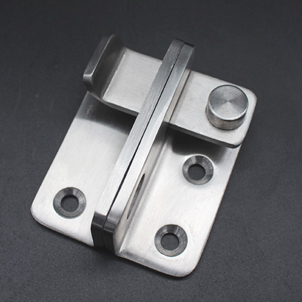 1pc Free Punching Wardrobe Door Bolt Latch Drawer Lock Safety Stainless Steel Anti-rust Anti-corrosion Door Hardware: Small Right