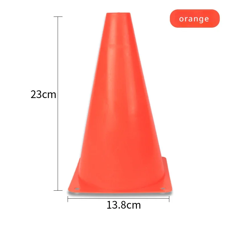 23cm merkkiä ämpäri paksu jalkapallotie tasainen harjoituskartio rulla paalu jalkapallo jalkatyö harjoittelu este merkintä kuppi este merkki: Oranssi