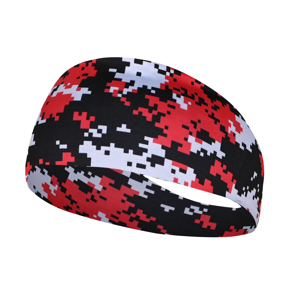 Jongens Meisjes Hoofdbanden Kids Sport Zweetbandjes Camo Elastische Atletische Wicking Haarbanden Voetbal Voetbal Workout Hardlopen Headwrap