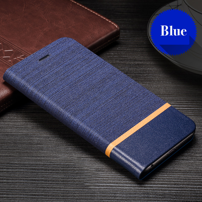 PU Leather Wallet Case For For OPPO Reno 2F Business Phone Case For For OPPO Reno 2Z Book Case Soft Silicone Back Cover: For OPPO Reno 2Z / Blue