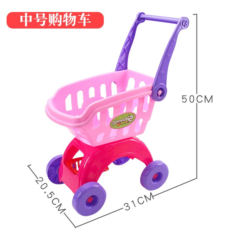 Cesta de compra de simulación, juguetes para juego de imitación, carrito de supermercado con comida, carrito de plástico vegetal, juguete para niñas, para niños