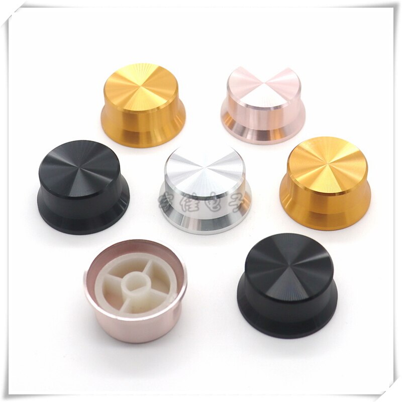 2 Piece 30*15MM half shaft Aluminum alloy knob potentiometer rotary encoder volume switch knob suitable for D axis 6MM