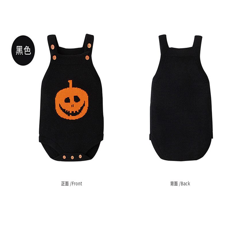 Halloween vestito zucca modello di Maglia corpo E Tutine per il bambino Nuovo bon del bambino Delle Ragazze dei ragazzi di Inverno più caldo Senza Maniche Tute E Tute Da Palestra