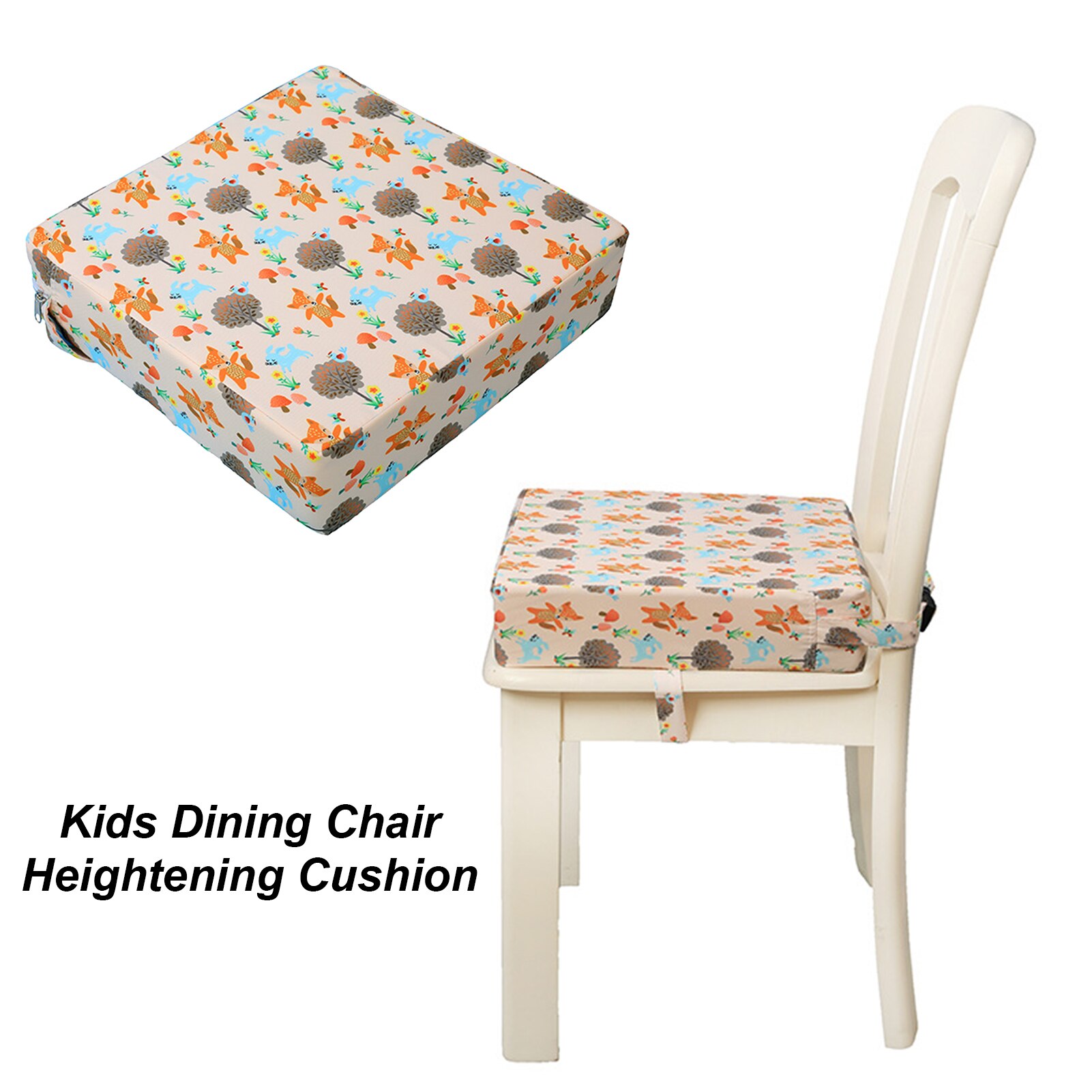 Dining Chair Heightening Cushion Baby Learning Mat FoldableWashable Chair Booster Seat Pads Adjustable Student Seat Cushion