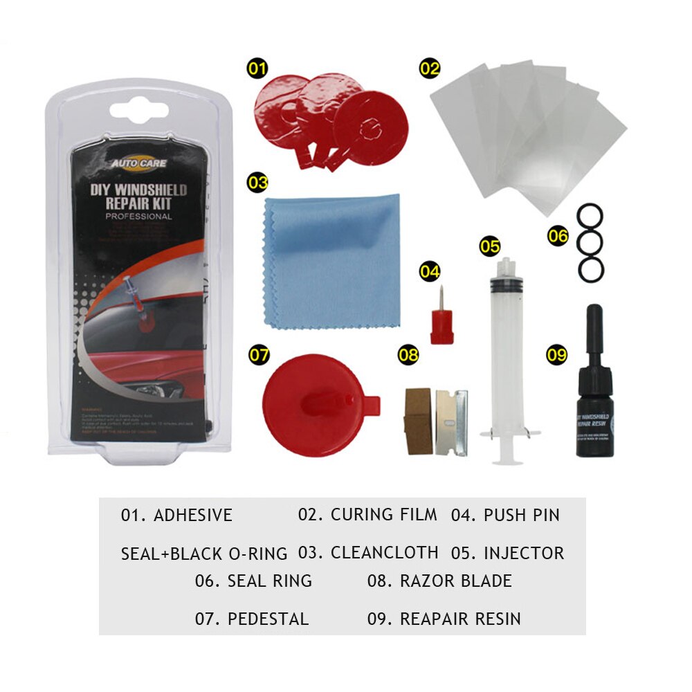 Auto Care window repair Fix DIY windshield repair kit polishing Windscreen Glass renewal Tool Scratch Crack Restore