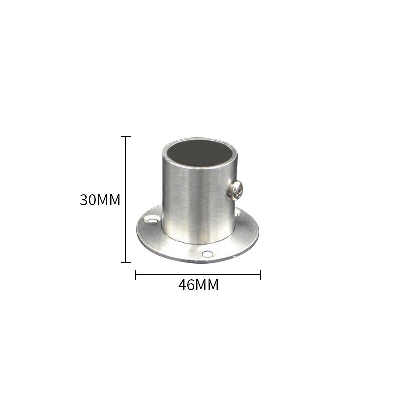 5pcs/lot Stainless steel pipe bracket 19-32mm Dia Tube support Flange Seat for Wardrobe Hanging Rail Rod Pole Socket End Holder: G318916