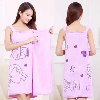 Serviette de bain absorbante enveloppée poitrine peignoir de bain serviette de bain en coton pour femme adulte doux non pelucheux jupe de bain à séchage rapide: 3